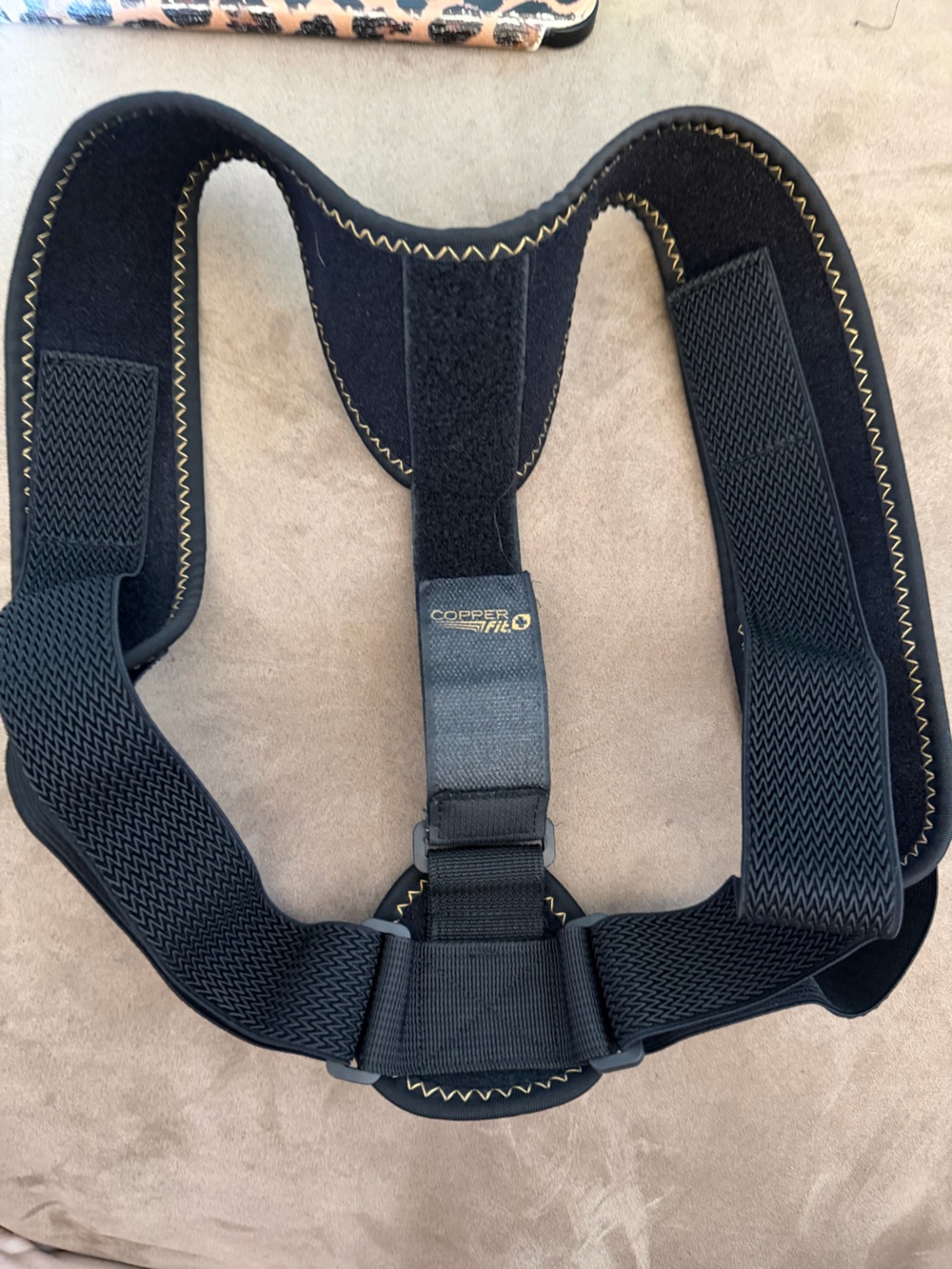 Copper Fit Adjustable Posture Corrector Shoulder Support Brace – Black